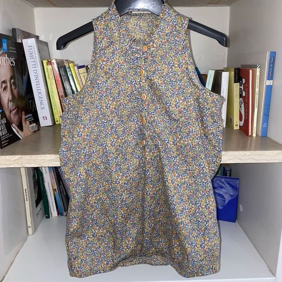Sessun Lorette Flower Affair Button Sleeveless Blouse Size Small, MSRP $186 - Picture 5 of 11